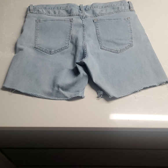 Light Blue Denim Men's Shorts - Picture 2 of 5